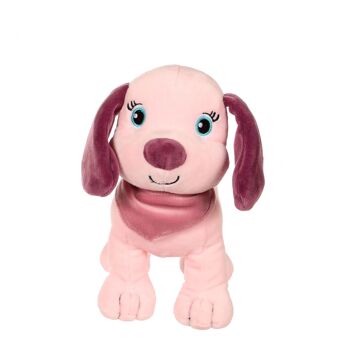 Fun puppies sonores, rose foulard parme 2