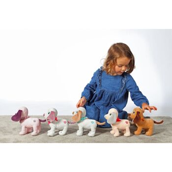 Fun puppies sonores, rose foulard parme 3