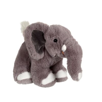 Elefante gris de pie - 24 cm