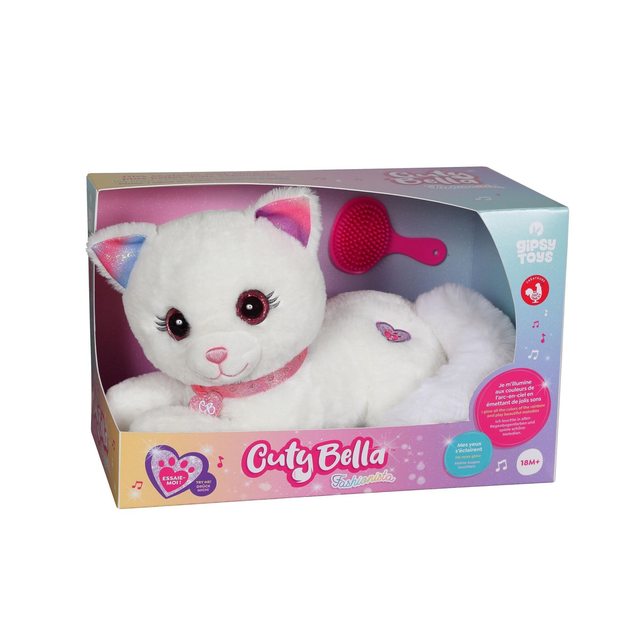 Cuty Bella Fashionista - Peluche Gato Interactivo - 30 cm