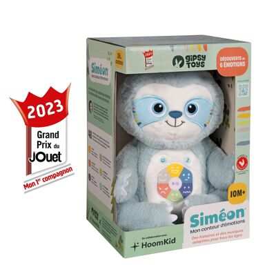 Siméon, mi narrador de emociones - Peluche interactivo musical y narrador - 28 cm