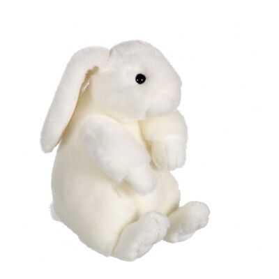 Coniglio bianco seduto - 22 cm