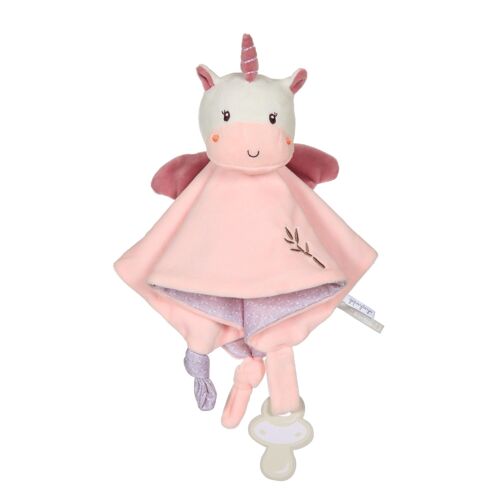 Carré Doudou "Bamboo" Licorne - 24 cm s/carte