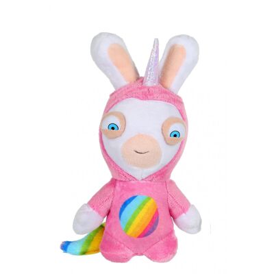 Unicorno di Rabbids - Coniglio rosa dal suono - 18 cm