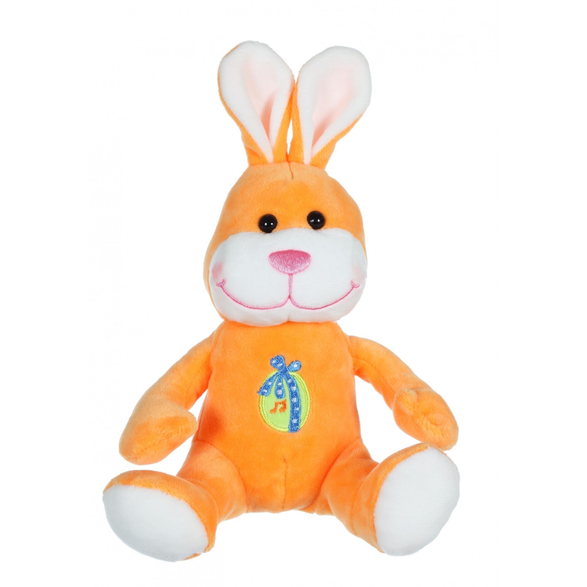 Les copains de Pâques musicaux 15 cm - lapin orange