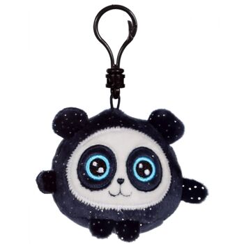 Squishimals Sparkle porte-clés - Panda Vooky 8 cm