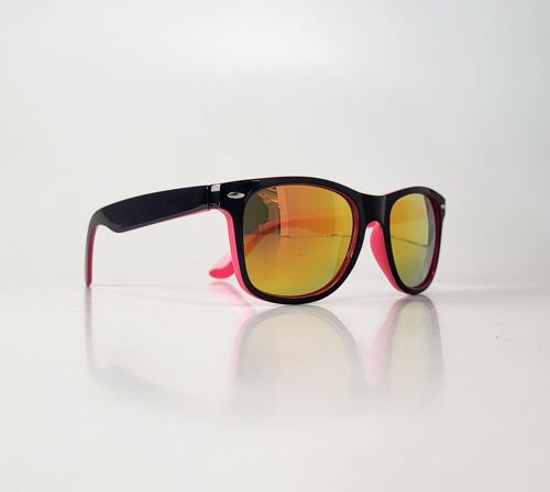 Black/pink TopTen wayfarer sunglasses with mirror lenses SG14029WFR