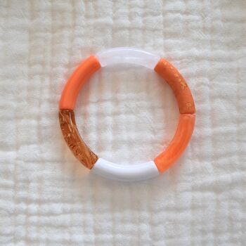 Bracelets joncs tons oranges 9