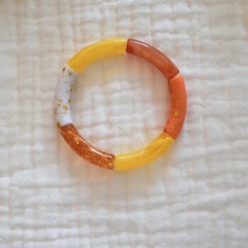 Bracelets joncs tons oranges 13