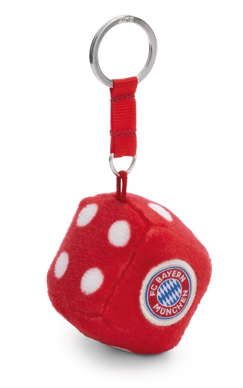 Schlüsselanhänger FC BAYERN MÜNCHEN Würfel 4x4cm an Header Karte GREEN