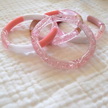 Bracelets joncs tons roses clairs 11