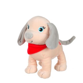 Fun puppies sonores, beige foulard rouge 1