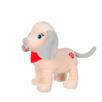 Fun puppies sonores, beige foulard rouge 2