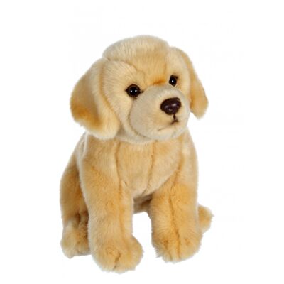 Realistische Hunde sitzend, gelber Labrador 25 cm