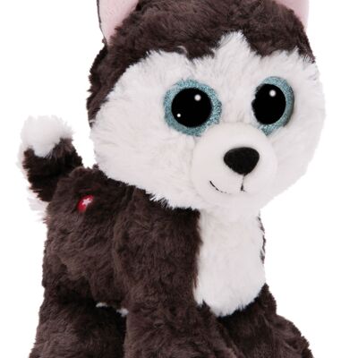 Peluche GLUBSCHIS Husky Barkley 15cm de pie