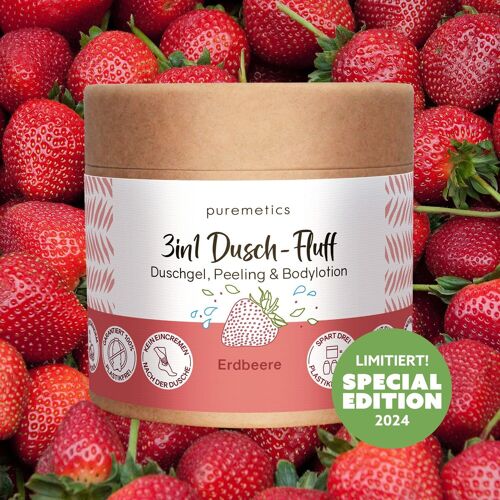 3in1 Dusch-Fluff 'Erdbeere'