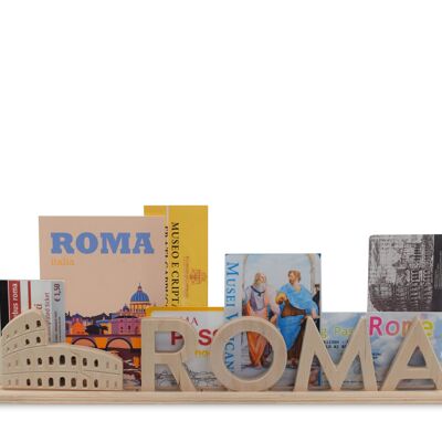 Roma, Portacartas de madera souvenir con Coliseo: personalizable con fotos y entradas