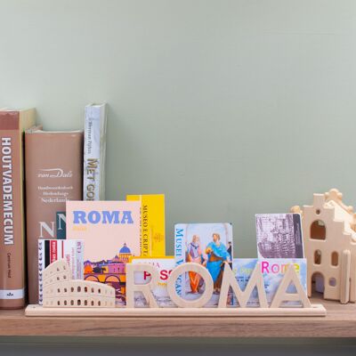 Roma, Portacartas de madera souvenir con Coliseo: personalizable con fotos y entradas