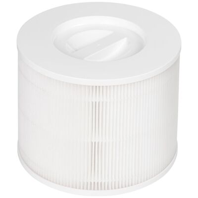 HOMCOM Filter für Luftreiniger B0B8H4BVKH/B0B61DQKJJ – 3-stufige Filterung mit Vorfilter, Aktivkohlefilter, HEPA-Filter – dim. Ø 19,3 x 14,8H cm