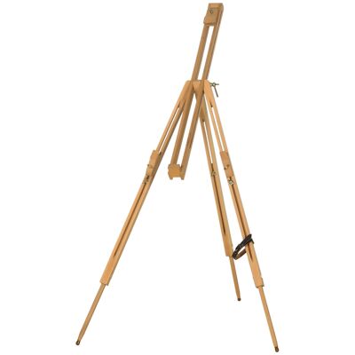 Vinsetto Cavalletto per Artista in Legno con Supporti, Cavalletto per Poster per Artisti di Matrimonio, Pieghevole, Portatile, Tiene Tele Fino a 26/42 Pollici in Legno Naturale