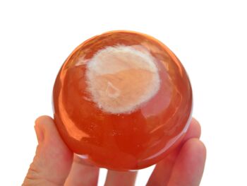 Cristal de sphère de calcite de miel (60mm - 70mm) 2
