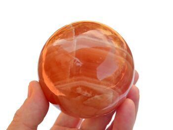 Cristal de sphère de calcite de miel (60mm - 70mm) 6
