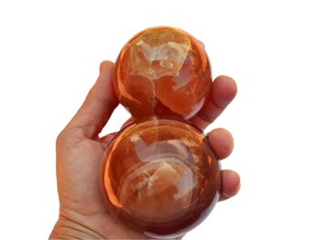 Cristal de sphère de calcite de miel (60mm - 70mm) 8