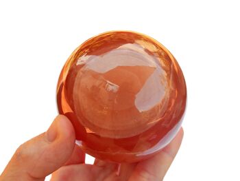 Cristal de sphère de calcite de miel (60mm - 70mm) 9