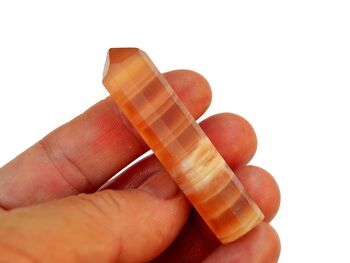 Cristal de pointe à facettes calcite miel (50mm - 55mm) 6