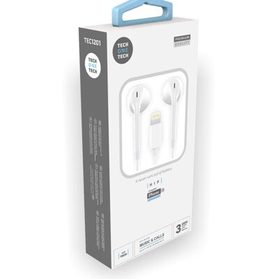 Auriculares HIP blancos, Lightning (Comp. Apple)