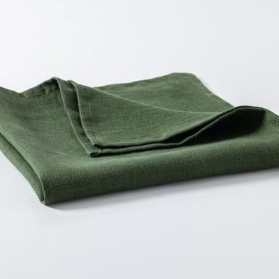 Servilletas inglesas verdes fabricadas en Francia 100% lino.