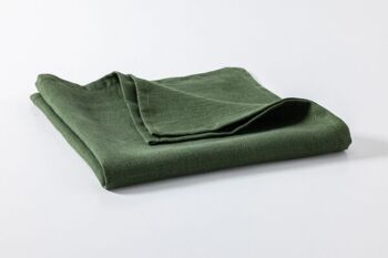 serviettes de table vert anglais fabriquée en France 100% lin 1
