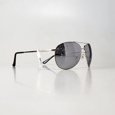 Lunettes de soleil aviateur TopTen avec pierres de cristal dans les verres SG14030SIL