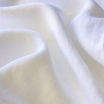 serviettes de table blanche fabriquée en France 100% lin 2