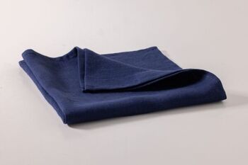 serviettes de table bleu marine fabriquée en France 100% lin 1