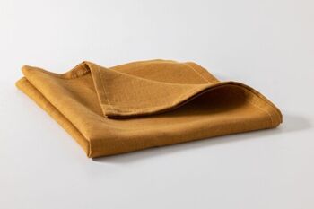 serviettes de table noisette fabriquée en France 100% lin 1