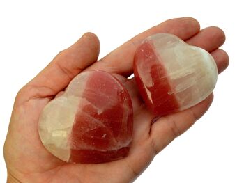 Cristal de cœur en forme de calcite rose (45 mm - 70 mm) 8