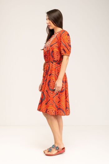 ROBE IMPRIMÉE 100% VISCOSE IC2542V_RED 2