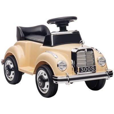 AIYAPLAY Patente per auto da trasporto per bambini Mercedes-Benz 300S 18-48 mesi bagagliaio sotto il sedile beige