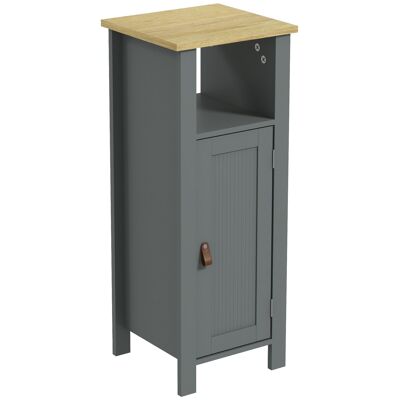 kleankin Mueble de baño con estantes regulables y tiradores 32 x 30 x 80 cm gris