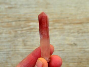 Pointe de cristal de calcite rose (45 mm - 55 mm) 6