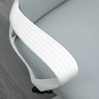 Vinsetto Fauteuil de bureau fauteuil manager ergonomique avec accoudoirs et roulettes pivotant - fonction inclinaison mécanisme à bascule et hauteur réglable dim. 62L x 56l x 119,5H cm - gris clair 9