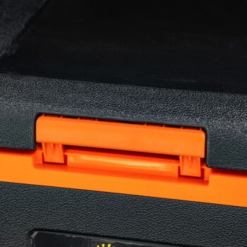 Outsunny Glacière électrique 30L portable, réfrigérateur congélateur avec poignées - dim. 58,7L x 36,5l x 36,8H cm orange et noir 9