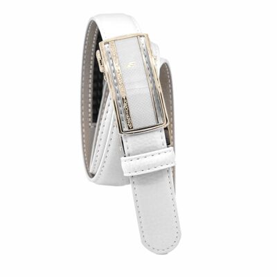 Cintura da donna con fibbia automatica Cintura in pelle Larghezza 2.3 cm-Zerimar