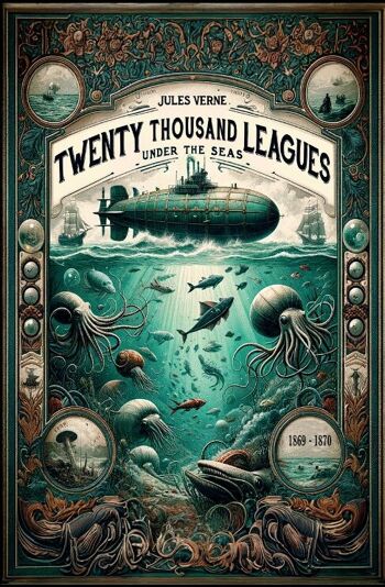Tableau 3D Twenty Thousand Leagues Under the Seas A4 1