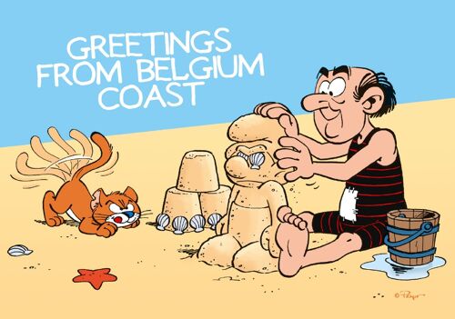 CARTE POSTALE - GARGAMEL A LA PLAGE