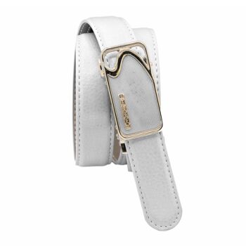 Ceinture femme avec boucle automatique Ceinture en cuir Largeur 2.3 cm-Zérimar 1