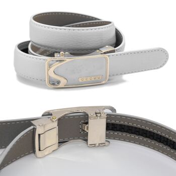 Ceinture femme avec boucle automatique Ceinture en cuir Largeur 2.3 cm-Zérimar 4