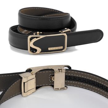 Ceinture femme avec boucle automatique Ceinture en cuir Largeur 2.3 cm-Zérimar 6