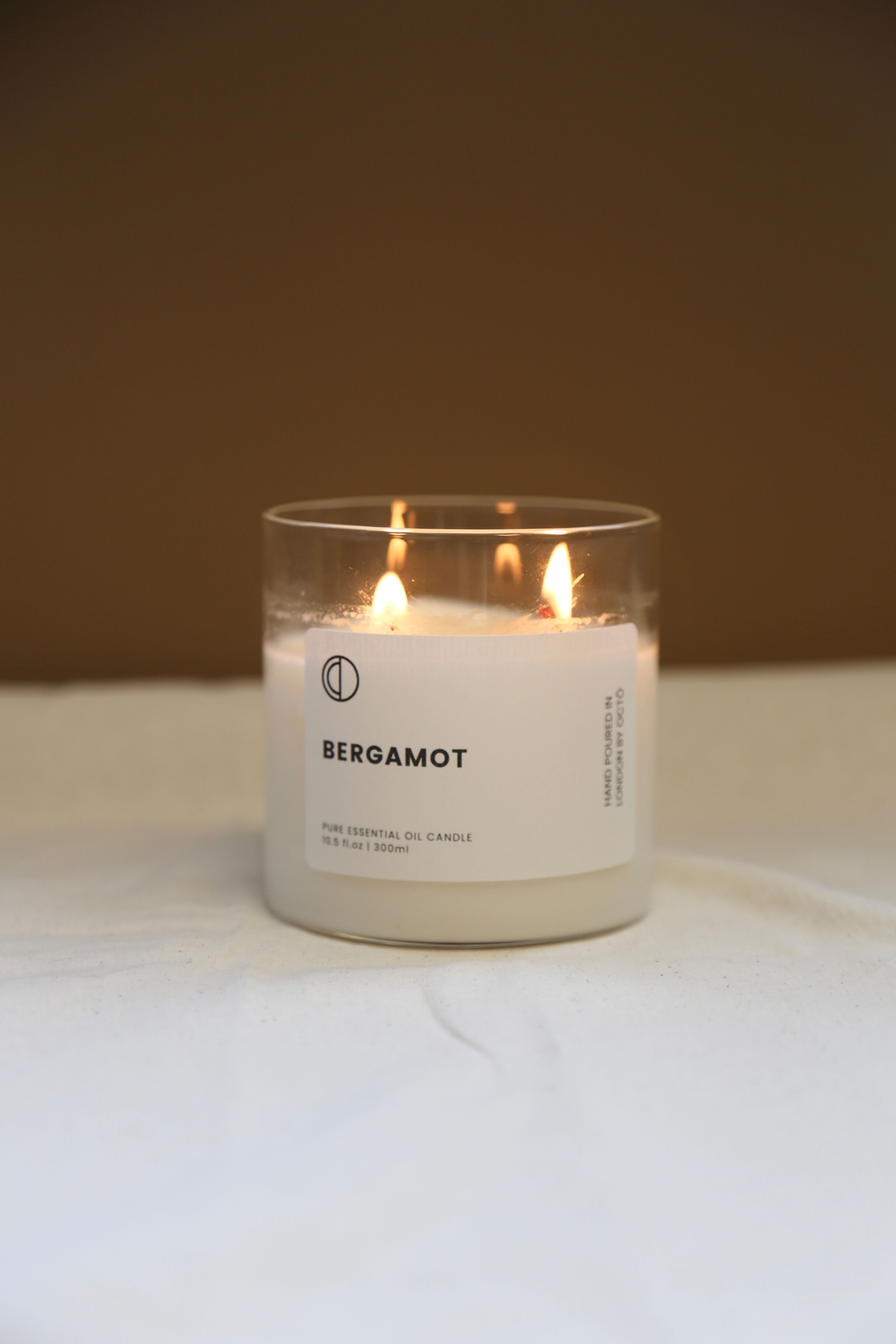 Bougie 2 Mèches | Bougie en pot transparent avec couvercle en liège 300 ml